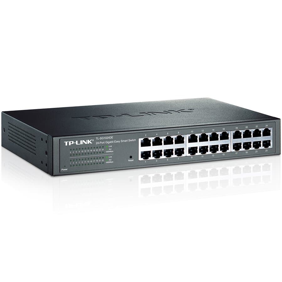 Switch TP-LINK 24-Port Gigabit Easy Smart Switch, 24 10/100/1000Mbps RJ45 ports, MTU/Port/Tag-based VLAN, QoS, IGMP Snooping