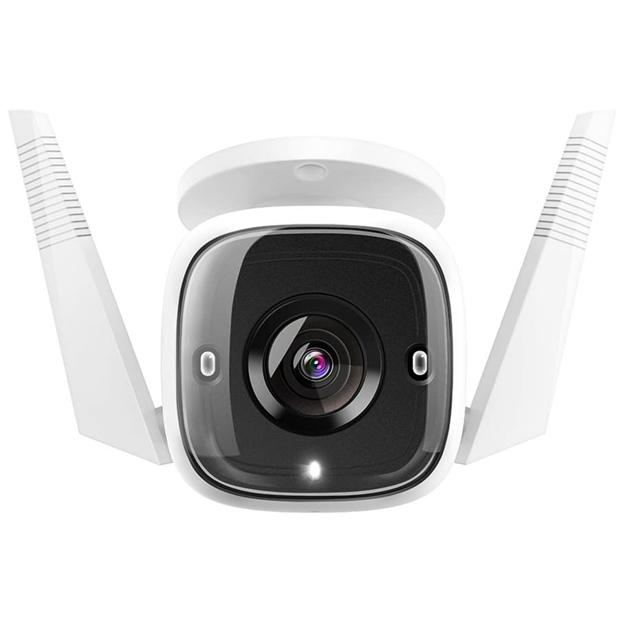 TP-Link C310 Outdoor Security Wi-Fi Camera, 3MP, 2.4 GHz, 2T2R, 2 × External Antennas, 1 × Ethernet Port, Motion Detection and Notifications, Sound and Light Alarm, Remote Control, Two-Way Audio, Sharing to Social Medias, Voice Control