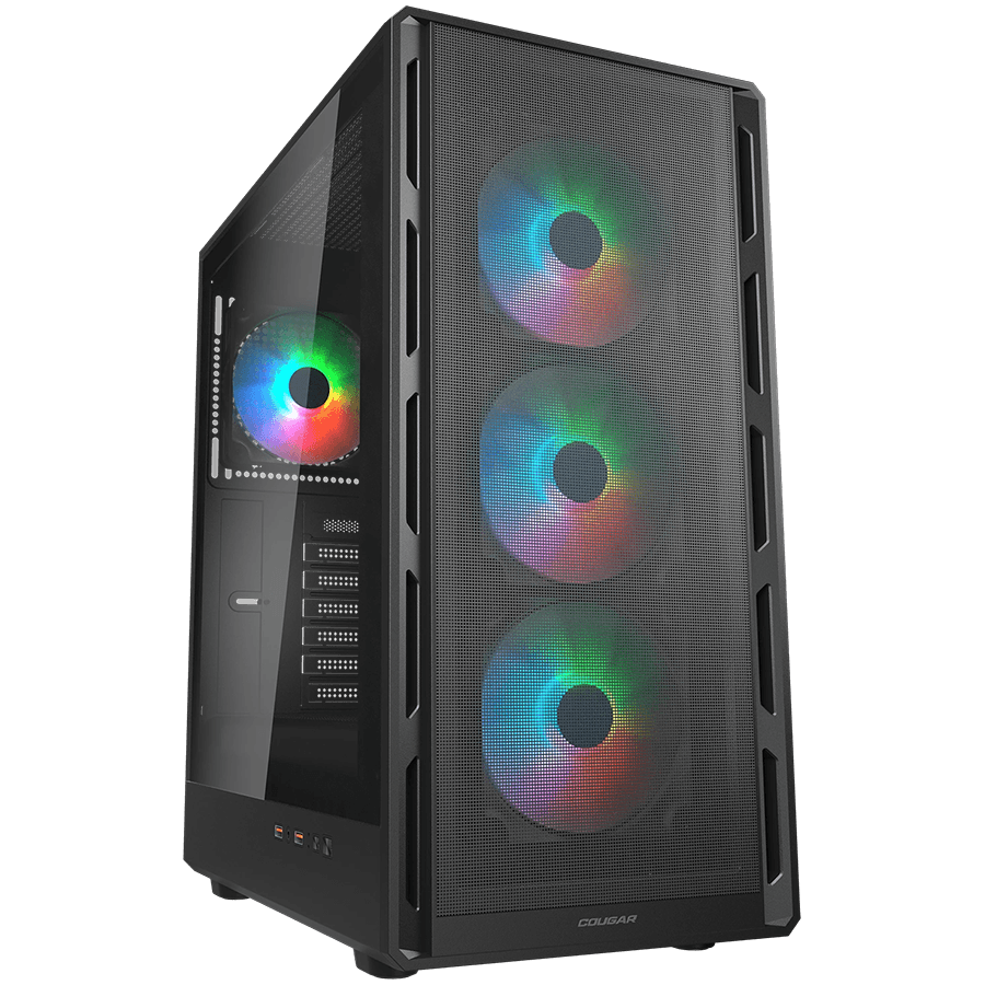 COUGAR AIRFACE PURE RGB PC Case, Mid Tower, Black
