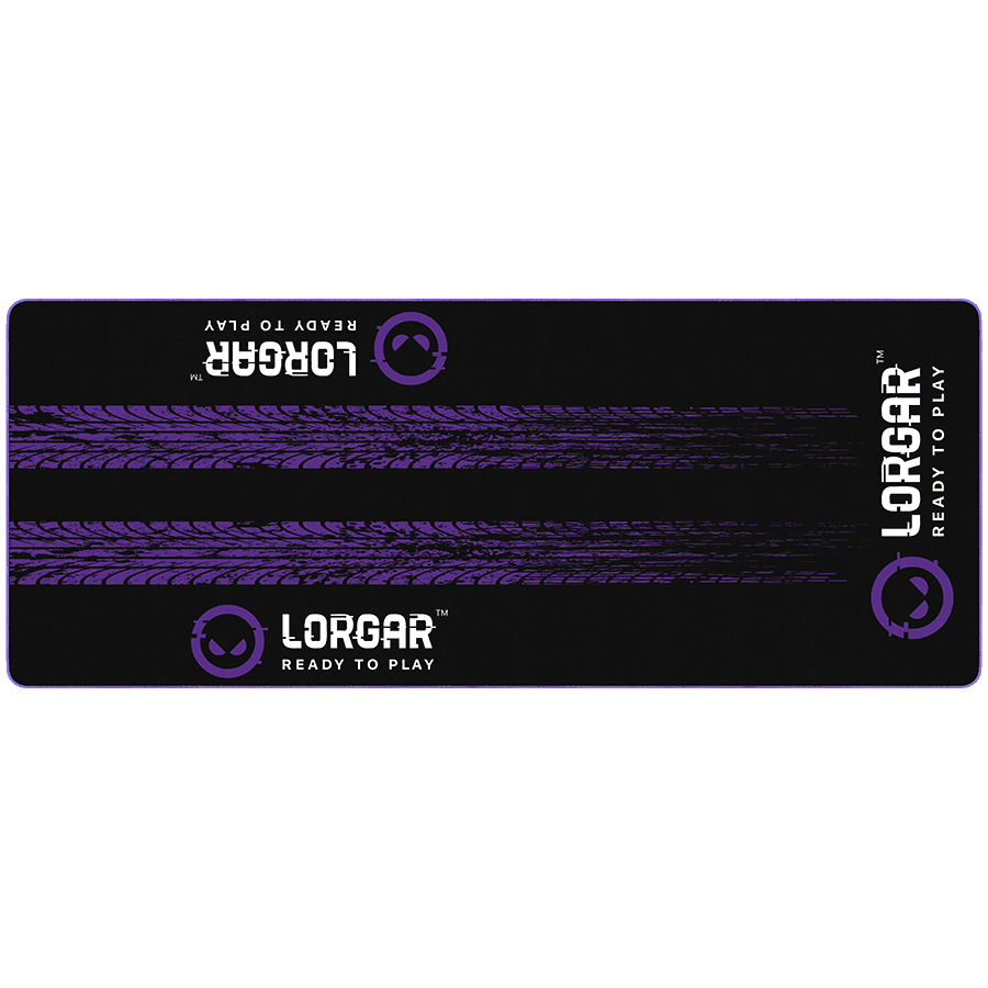 LORGAR RX1FM, Sim Racing Floor Mat Advanced, Stitched edge, 1,700X700X3 mm, Black/purple
