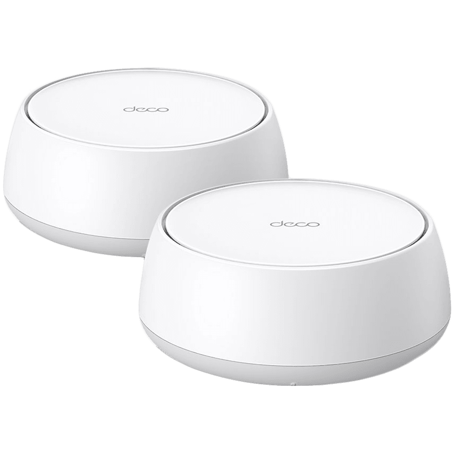 TP-Link Deco BE22(2-PACK) BE3600 Whole Home Mesh Wi-Fi 7 System, 688 Mbps at 2.4 GHz + 2882 Mbps at 5 GHz, Internal Antennas, 2 x 1 Gigabit Ports (WAN/LAN auto-sensing), 160MHz for 5 GHz, 4-Stream, Deco App, Router/AP Mode