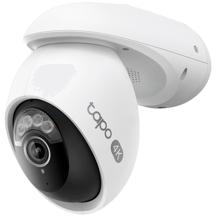 TP-Link Tapo C560WS Outdoor Pan/Tilt Security Wi-Fi Camera, 4K 8MP (3840x2160), 2.4G/5GHz, Bluetooth 5.0,1 x Ethernet Port, Face Recognition, Pan/Tilt, Starlight Color Night Vision, Smart AI Detection and Notifications (motion, people, pets, cars)