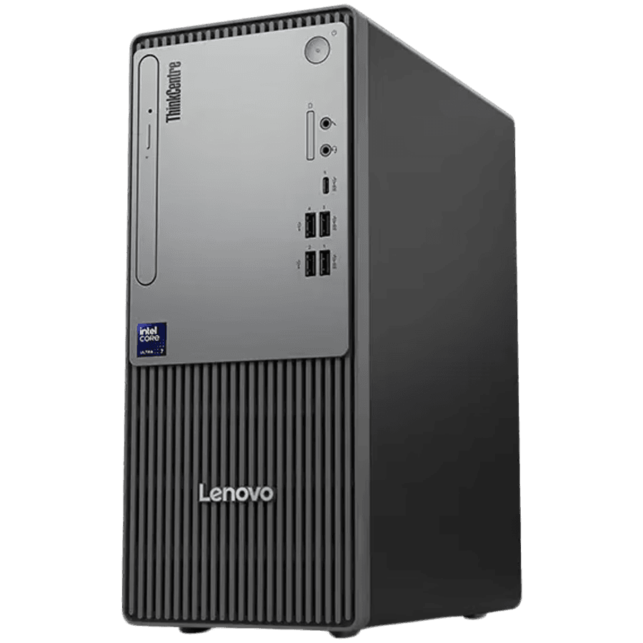 ThinkCentre Neo 50t Gen 6, Intel Core Ultra 5 225, 16GB DDR5, 512GB SSD, Front: 1x USB-C, 2x USB-A 3.2, 2x USB-A 2.0, Rear: 2x USB-A 3.2, 2x USB-A 2.0, HDMI, DP, VGA, RJ-45, WiFi 6, BT5.2, BH Kyb + Mouse, 200W 90%, No OS, 3Yr