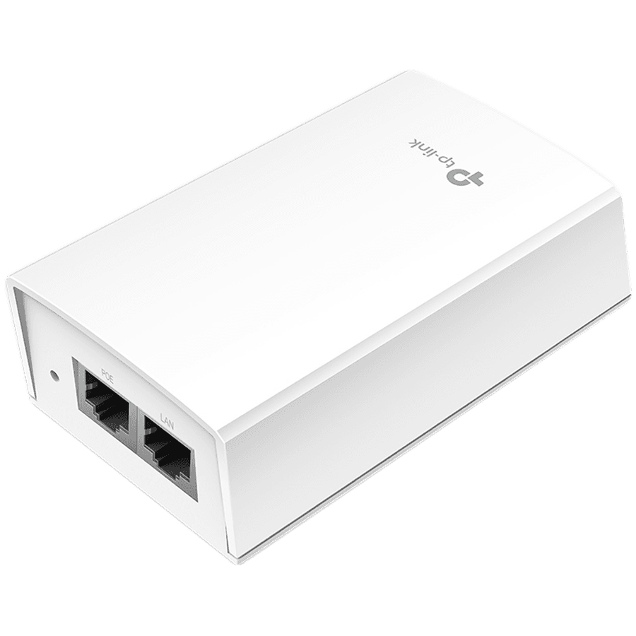 TP-Link POE4824G Omada 48V 24W Passive PoE Adapter, 1× 10/100/1000Mbps RJ45 Shielded Data IN Port, 1× 10/100/1000Mbps RJ45 Shielded Passive PoE Port, 48V passive PoE supported, Wall mount, Auto-determine the necessary power requirements